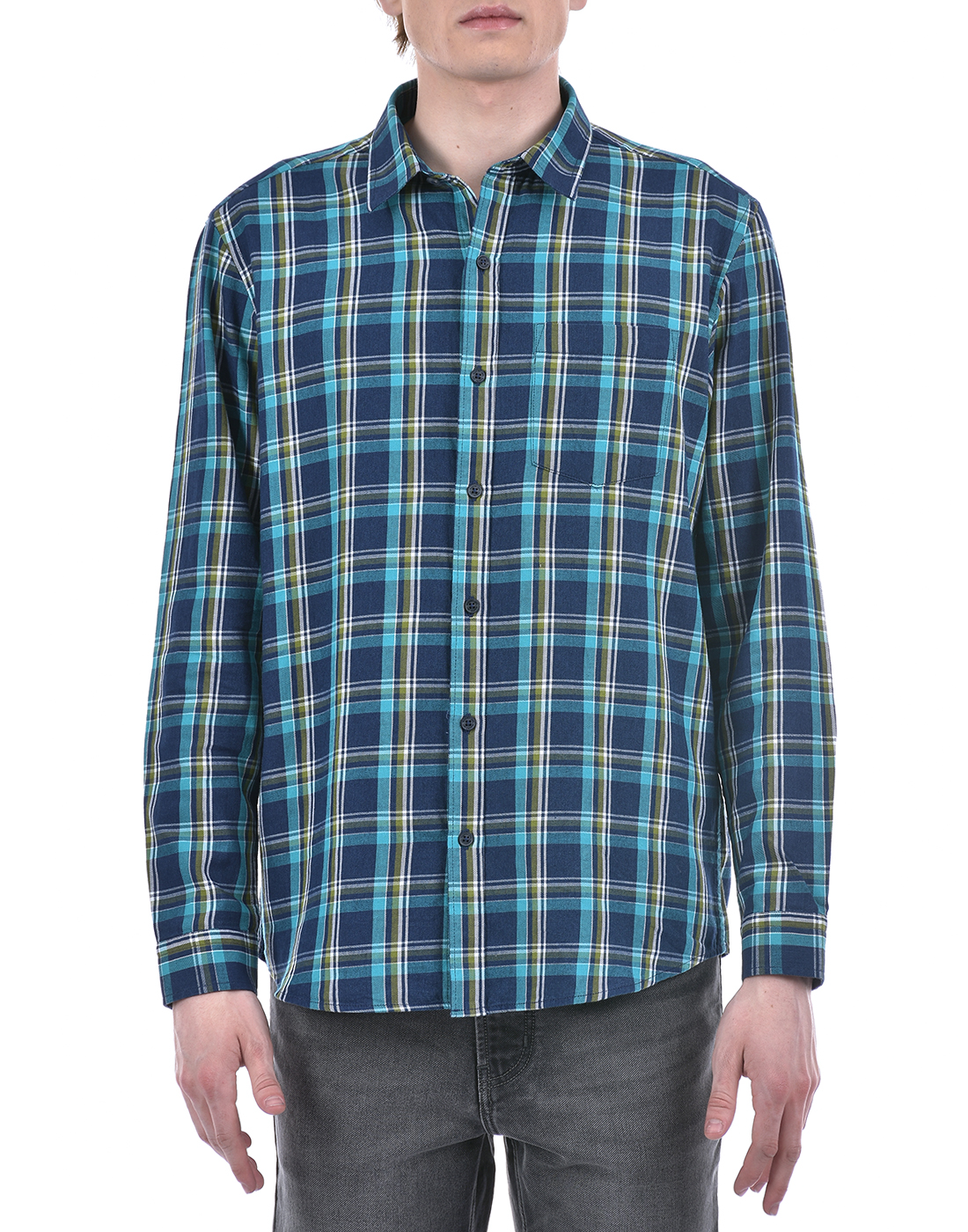 Numero Uno Men Checkered Navy Shirt